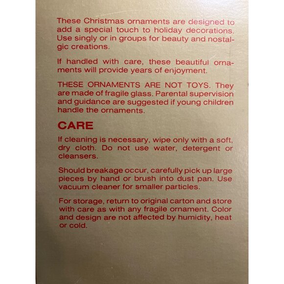 Corning Glass Works Vintage Christmas Ornaments Set Of 6 With Winter Scenes - Picture 14 of 15